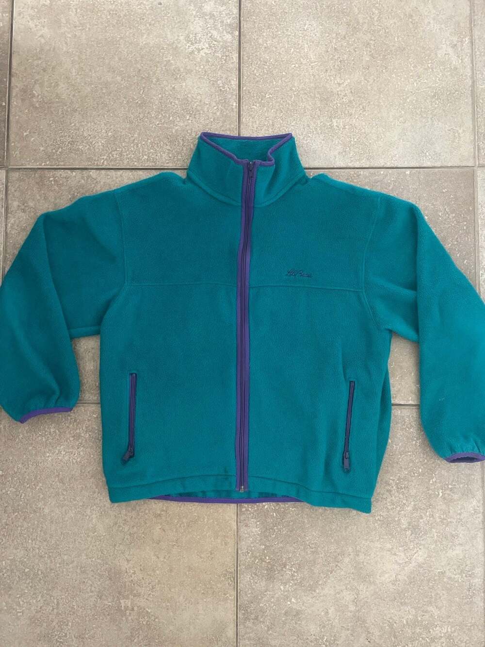 Vintage Original 90s L.L. Bean Full Zip Fleece Sweatshirt Medium